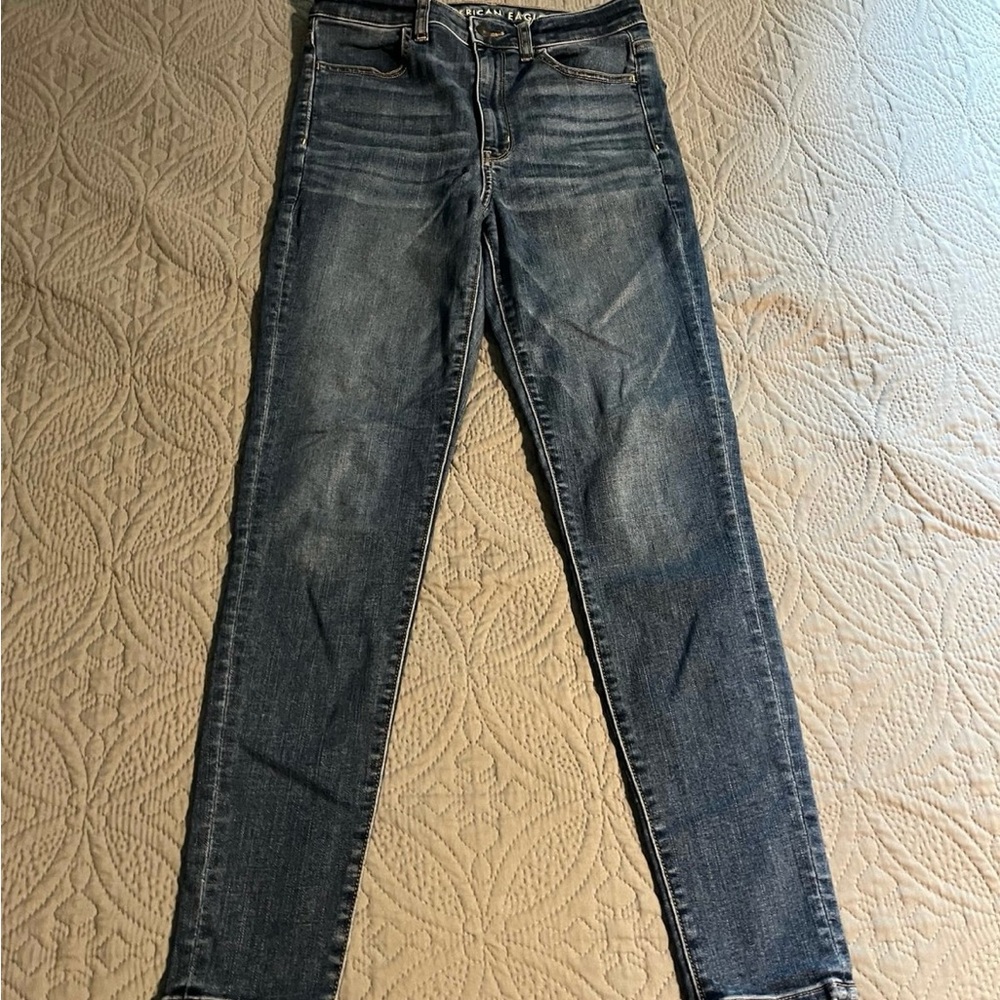 American Eagle Outfitters Women's Dark Blue Skinny Jeans
